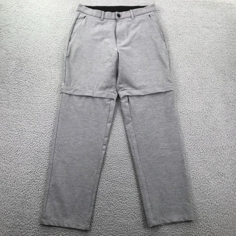 CALVIN KLEIN Mens 31 31x31 Heather Gray Zip Off Convertible Leg Stretch Pant